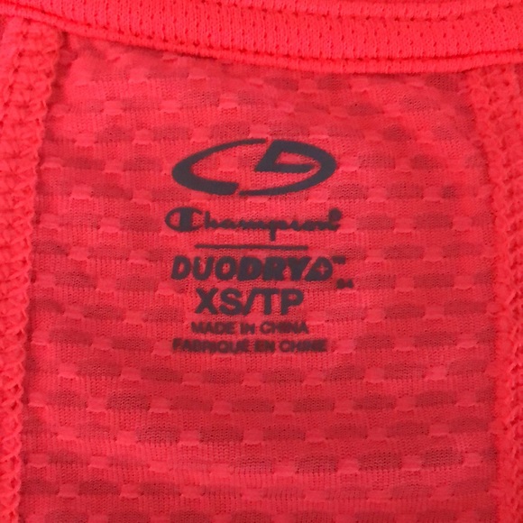 🎾 Champion Bright Coral DuoDry Capped Sleeved Athletic Top - Picture 2 of 8